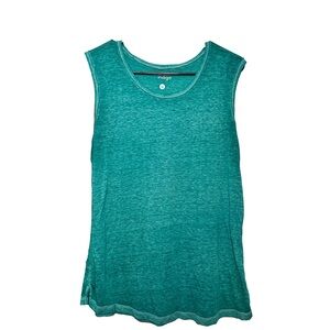 Indigo Green Sleeveless Sheer Top